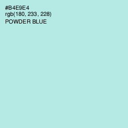 #B4E9E4 - Powder Blue Color Image